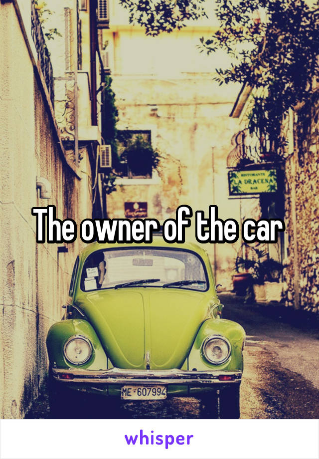 The owner of the car 