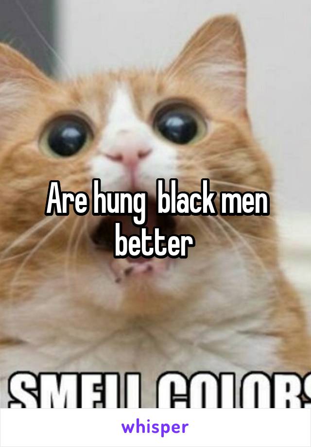 Are hung  black men better 