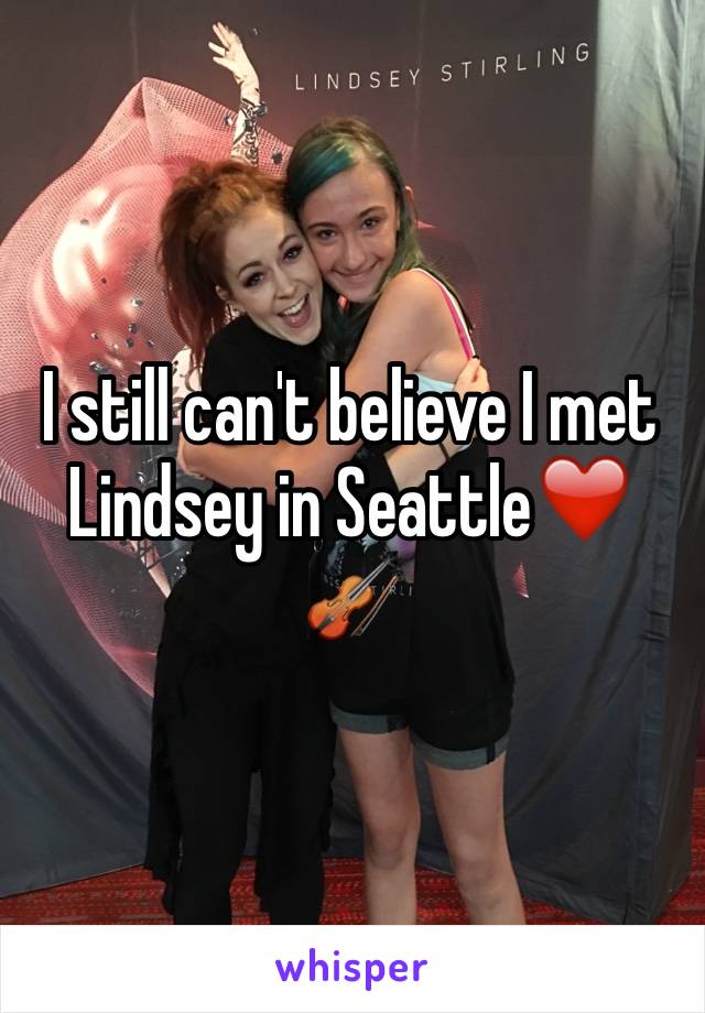 I still can't believe I met Lindsey in Seattle❤️🎻