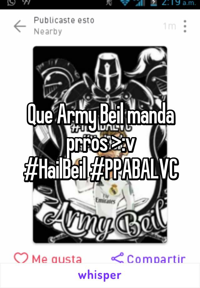 Que Army Beil manda prros >:v
#HailBeil #PPABALVC