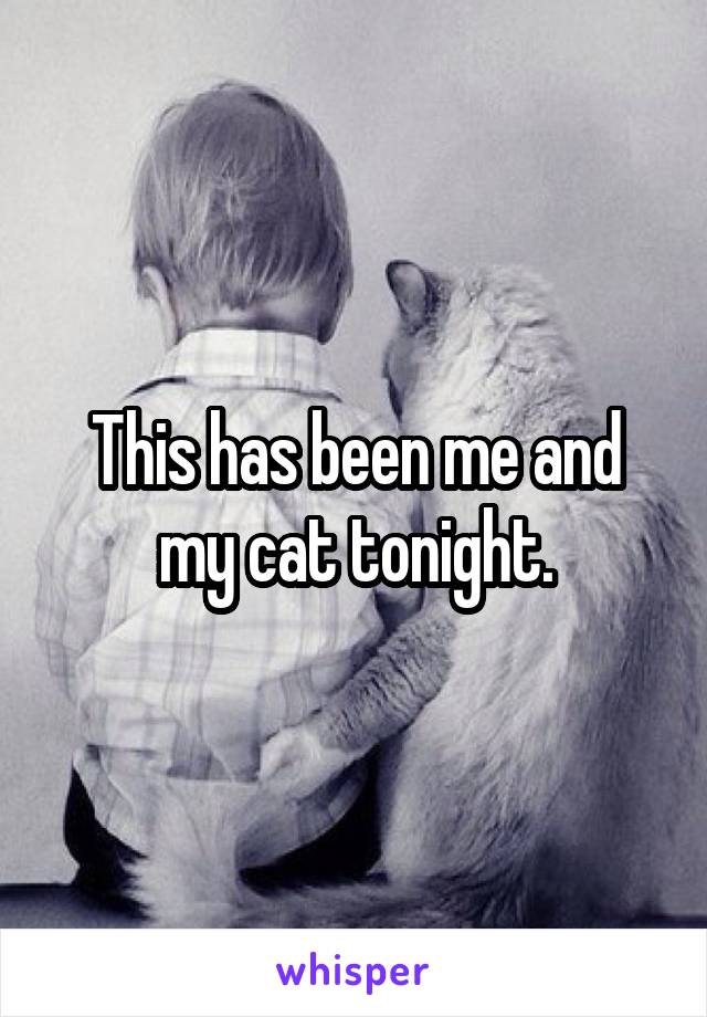 This has been me and my cat tonight.