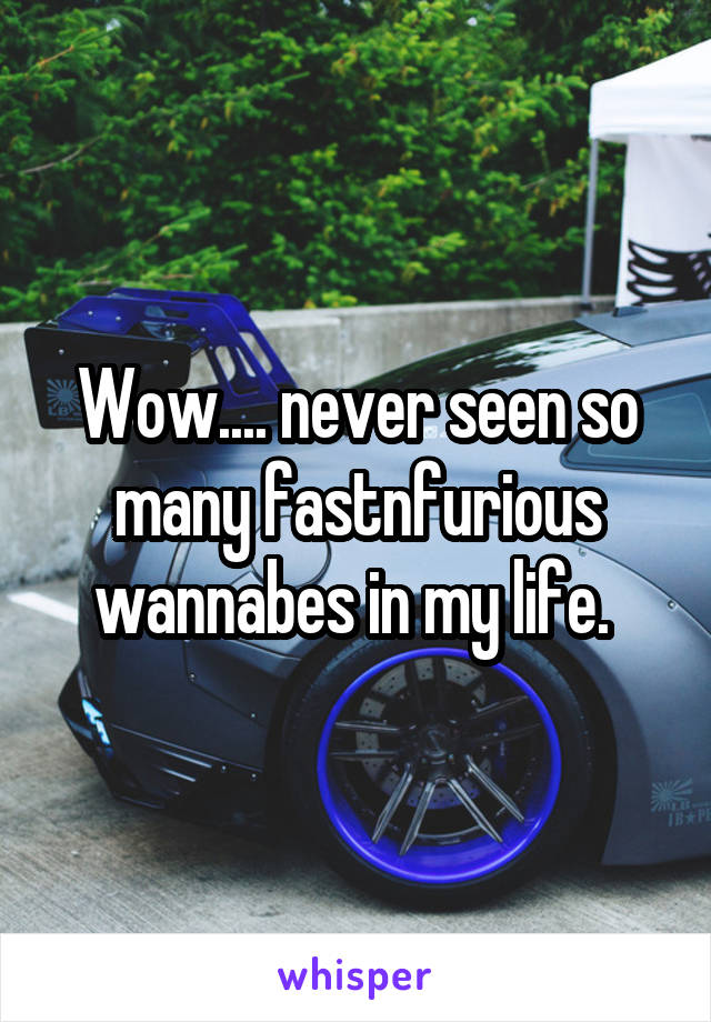 Wow.... never seen so many fastnfurious wannabes in my life. 