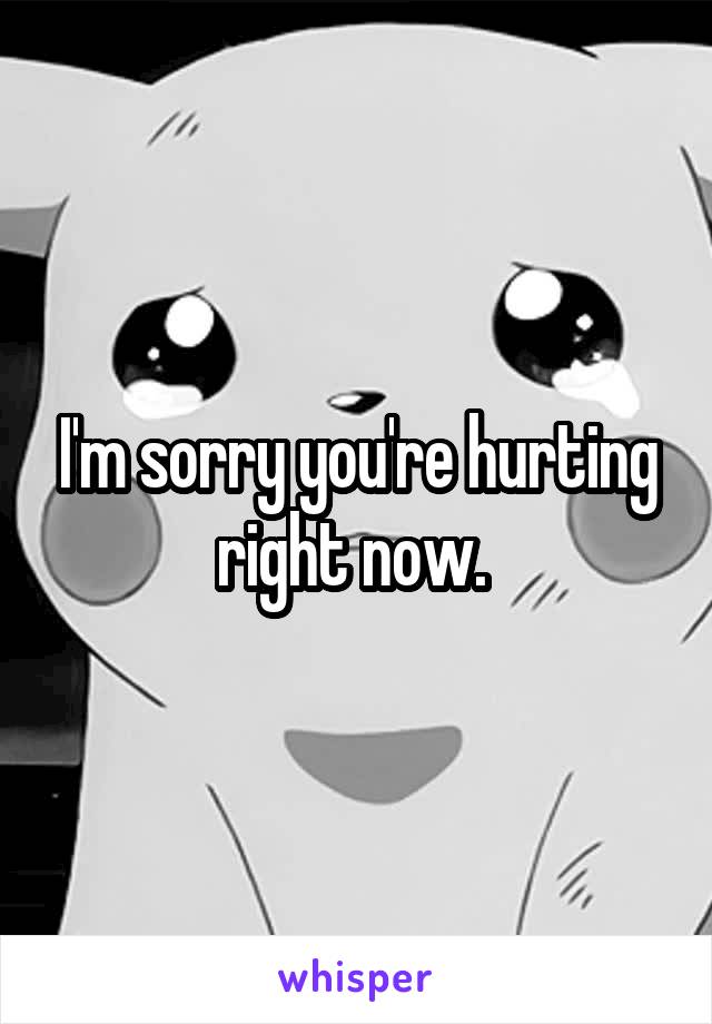 I'm sorry you're hurting right now. 