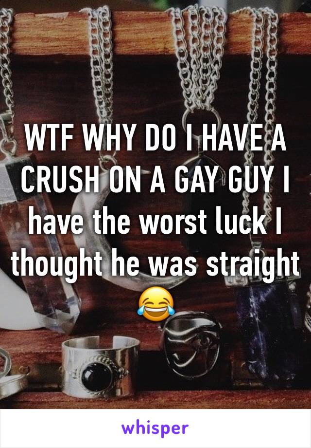 WTF WHY DO I HAVE A CRUSH ON A GAY GUY I have the worst luck I thought he was straight 😂