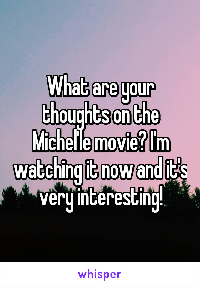 What are your thoughts on the Michel'le movie? I'm watching it now and it's very interesting!
