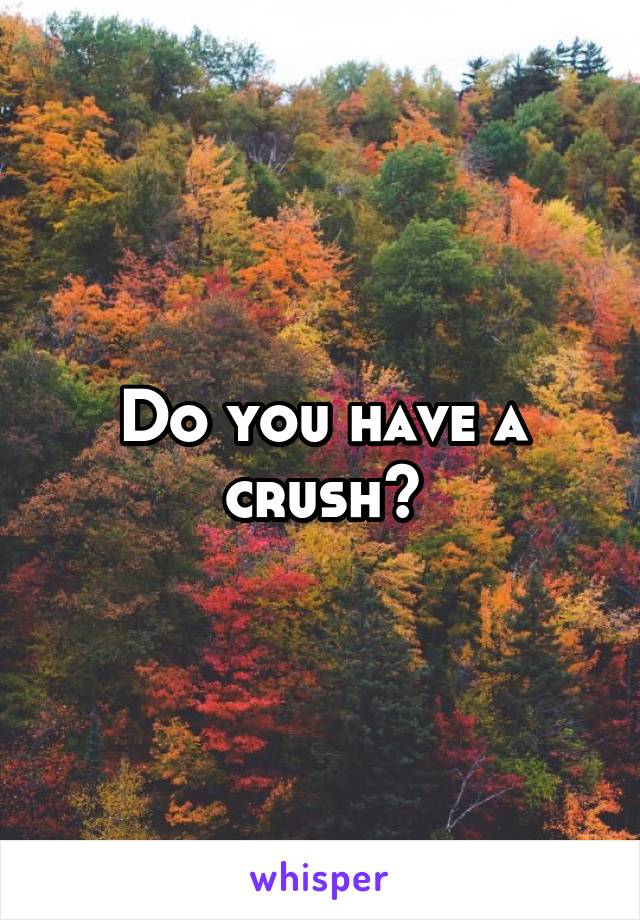 Do you have a crush?