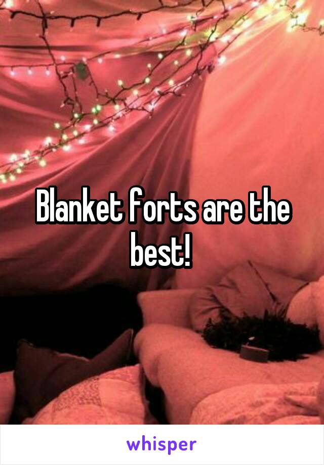 Blanket forts are the best! 