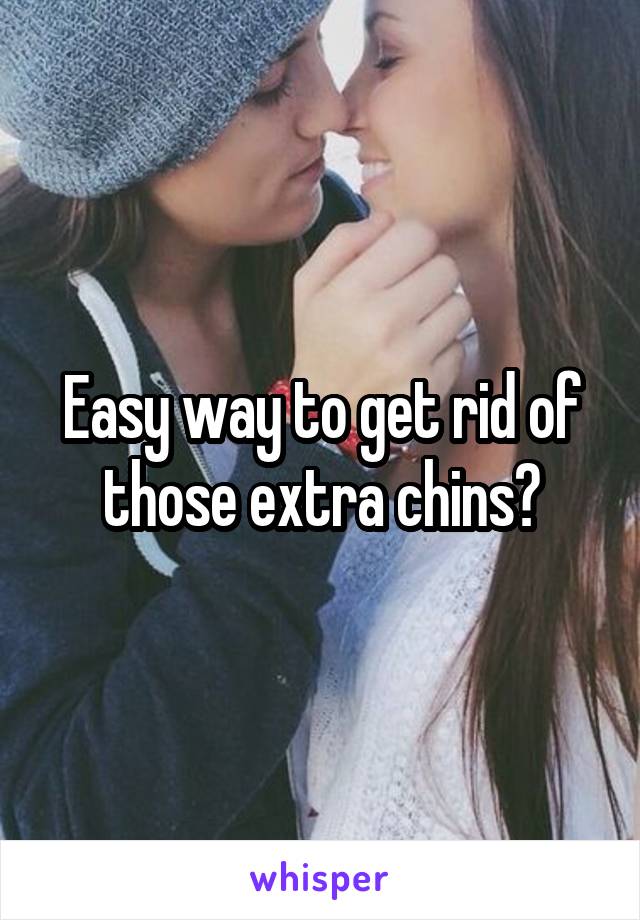 Easy way to get rid of those extra chins?
