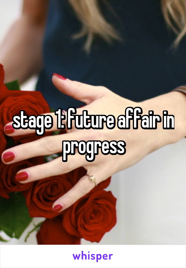 stage 1: future affair in progress