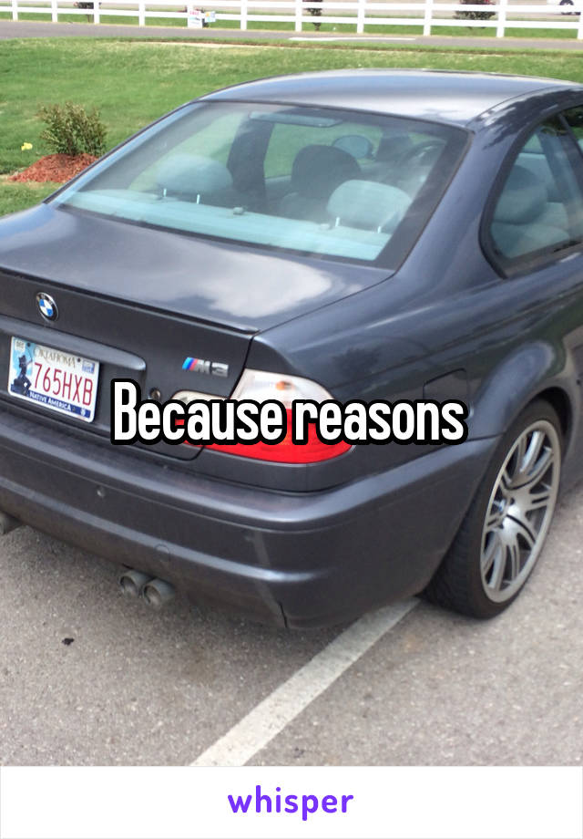 Because reasons 