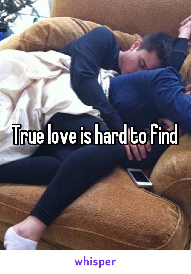 True love is hard to find 