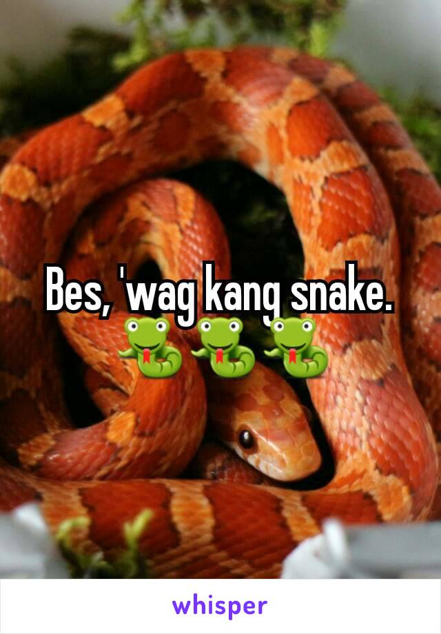 Bes, 'wag kang snake. 🐍🐍🐍