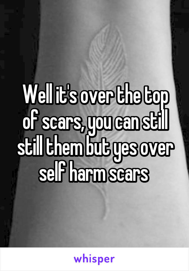 Well it's over the top of scars, you can still still them but yes over self harm scars 