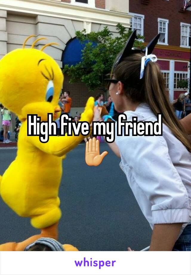 High five my friend ✋