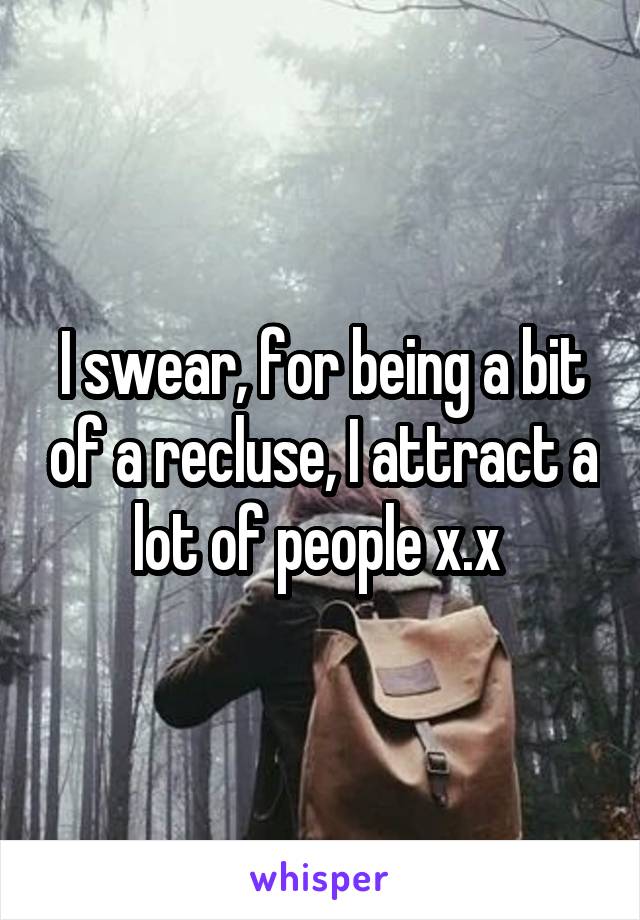 I swear, for being a bit of a recluse, I attract a lot of people x.x 