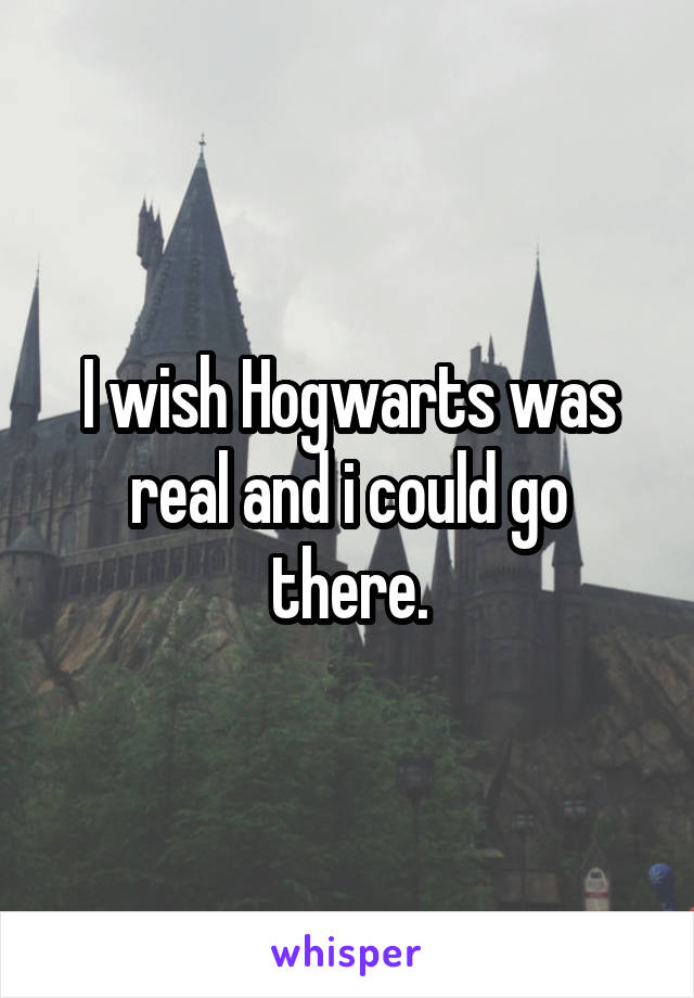 I wish Hogwarts was real and i could go there.