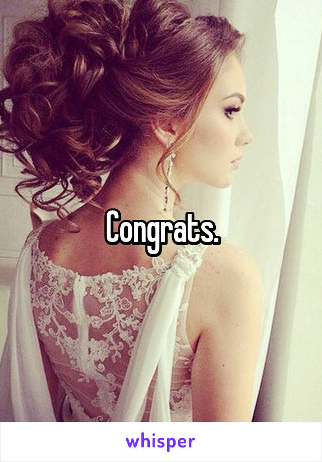 Congrats.