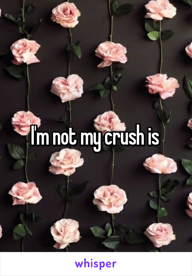 I'm not my crush is 