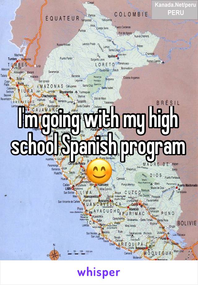 I'm going with my high school Spanish program 😊