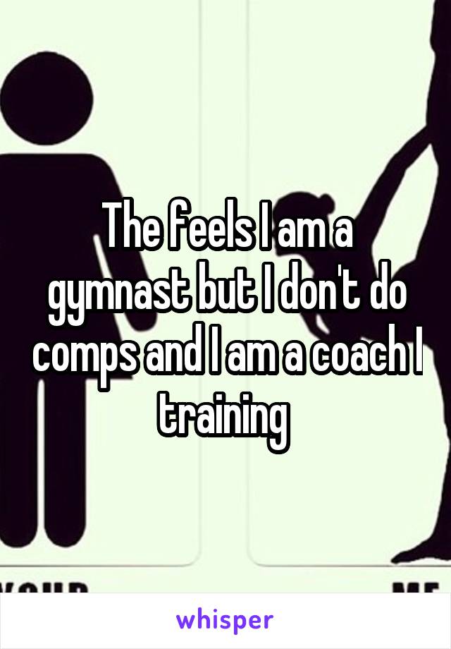 The feels I am a gymnast but I don't do comps and I am a coach I training 