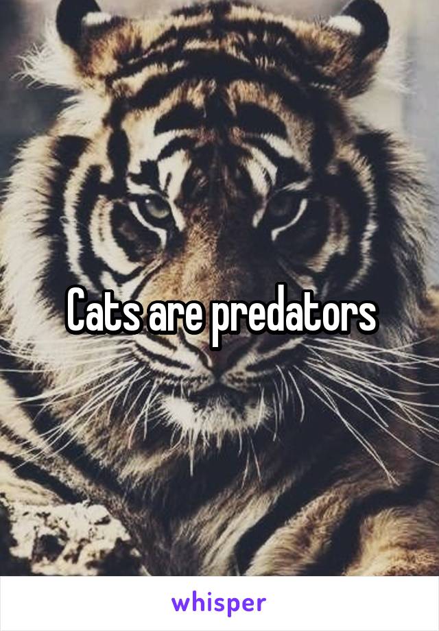 Cats are predators