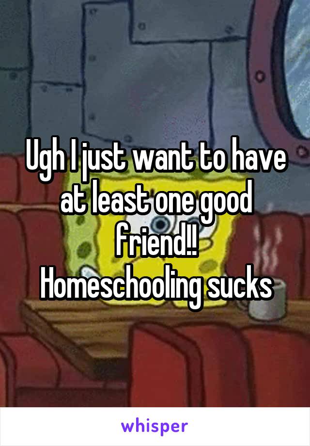 Ugh I just want to have at least one good friend!!
Homeschooling sucks