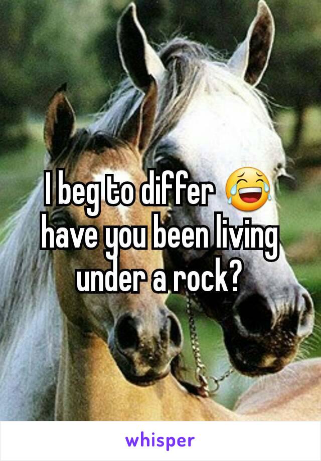 I beg to differ 😂 have you been living under a rock?