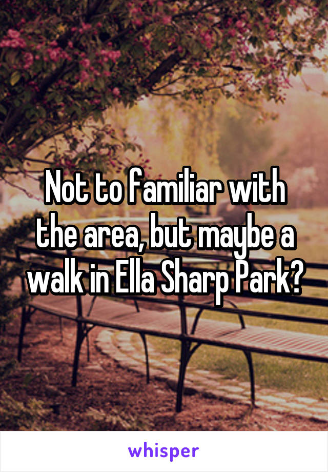 Not to familiar with the area, but maybe a walk in Ella Sharp Park?
