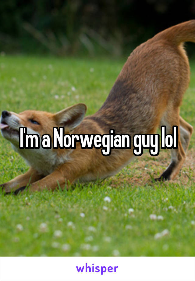 I'm a Norwegian guy lol