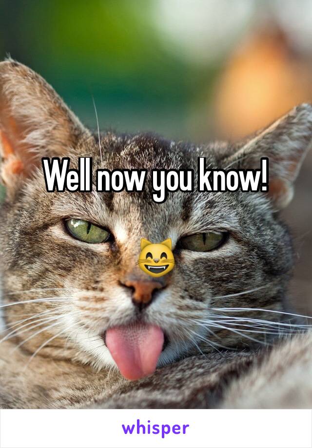 Well now you know!

😸