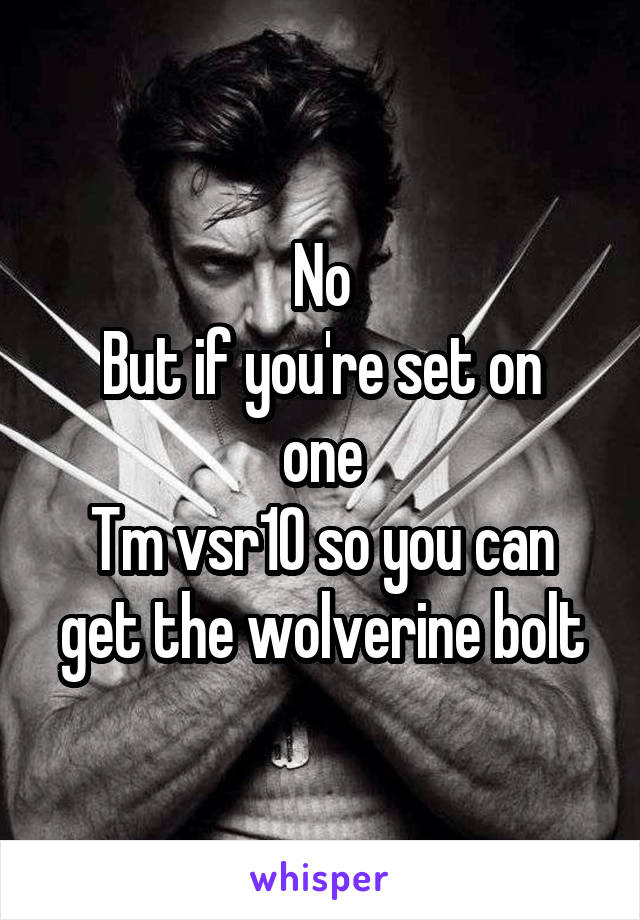 No
But if you're set on one
Tm vsr10 so you can get the wolverine bolt