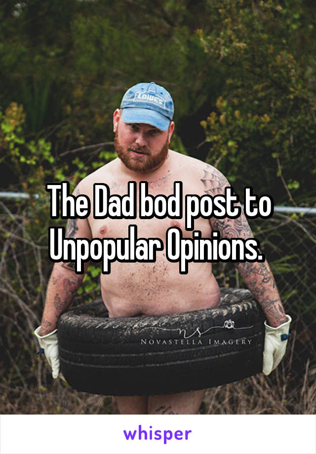 The Dad bod post to Unpopular Opinions. 