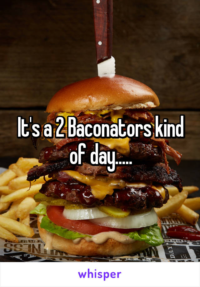 It's a 2 Baconators kind of day.....