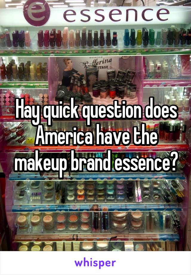 Hay quick question does America have the makeup brand essence?