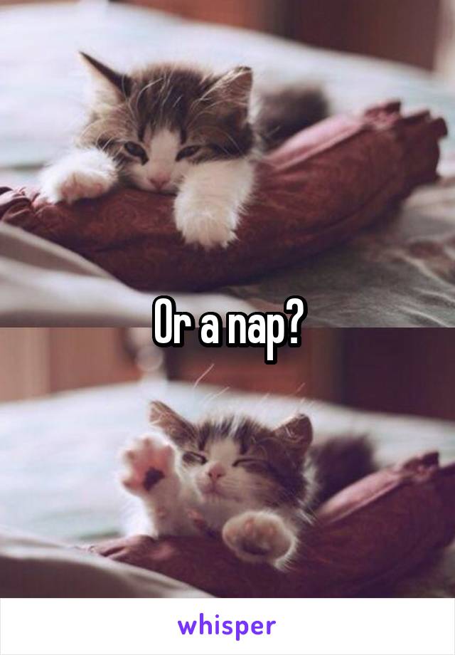 Or a nap?