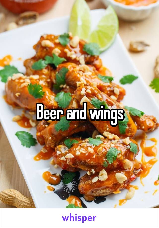 Beer and wings