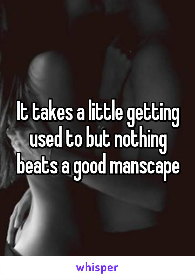 It takes a little getting used to but nothing beats a good manscape