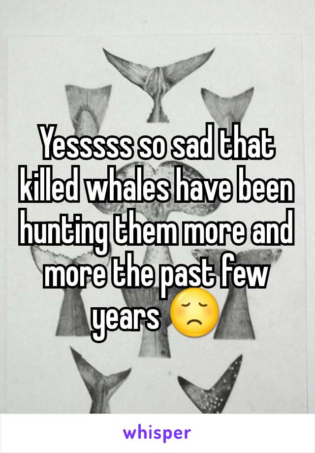 Yesssss so sad that killed whales have been hunting them more and more the past few years 😞