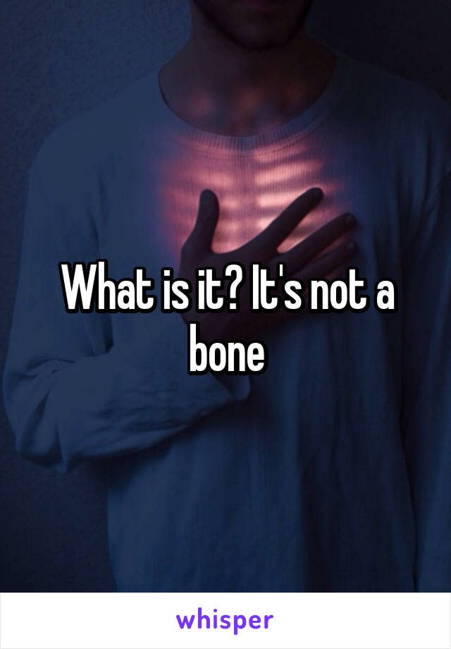 What is it? It's not a bone