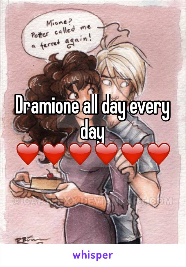 Dramione all day every day
❤️❤️❤️❤️❤️❤️
