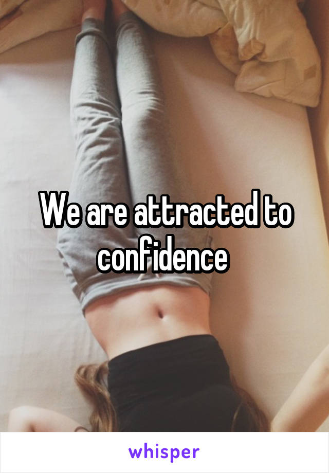 We are attracted to confidence 