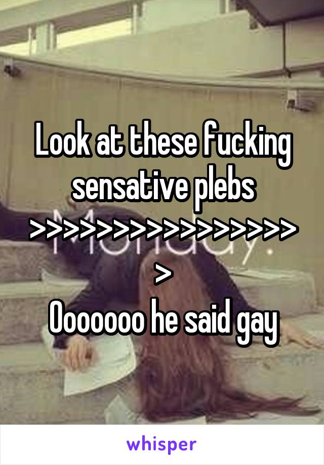 Look at these fucking sensative plebs
>>>>>>>>>>>>>>>>>
Ooooooo he said gay