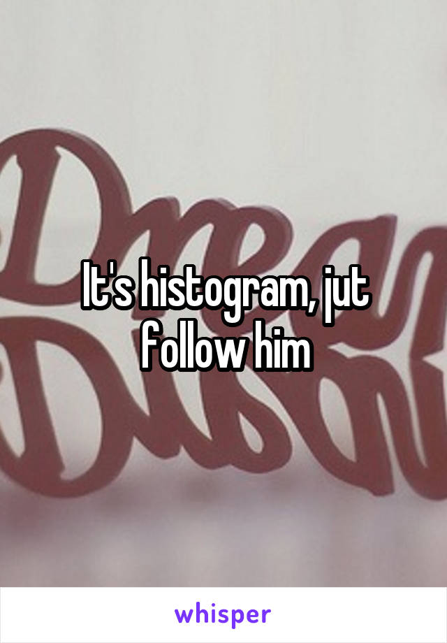 It's histogram, jut follow him