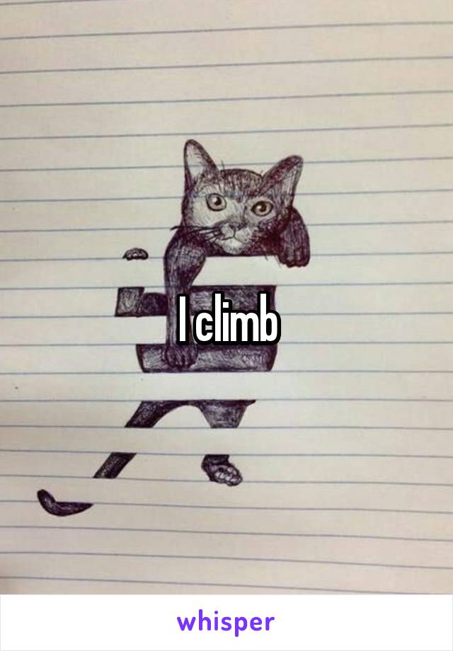 I climb