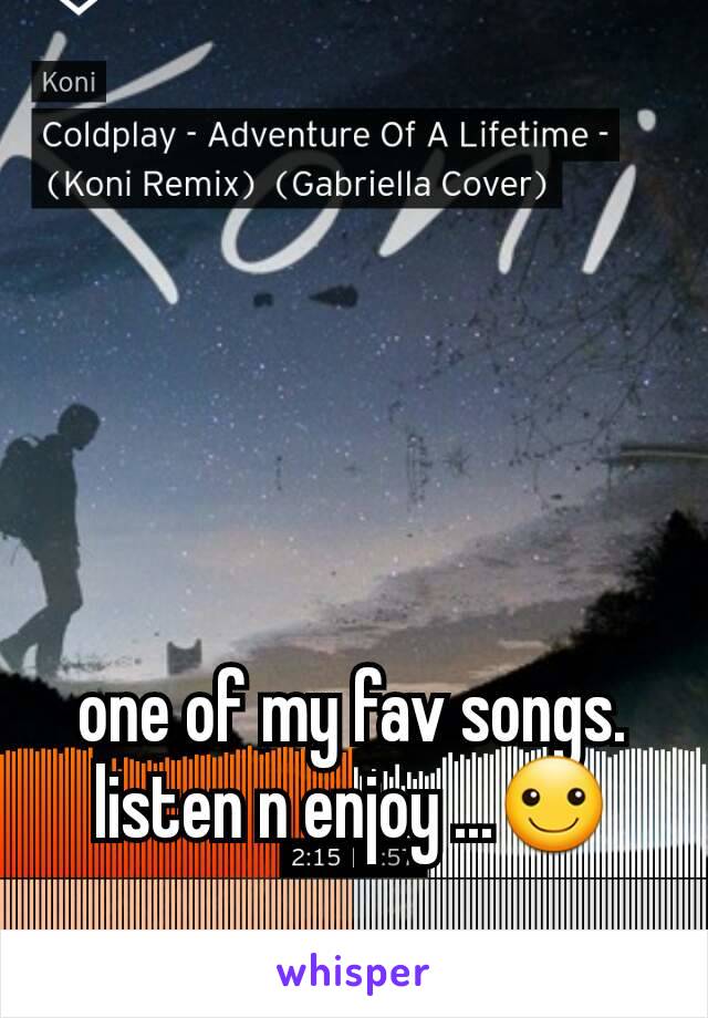 
one of my fav songs.  listen n enjoy ...☺
