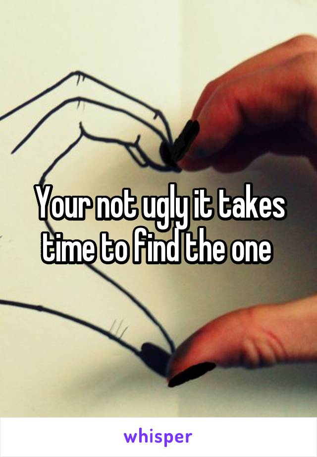 Your not ugly it takes time to find the one 