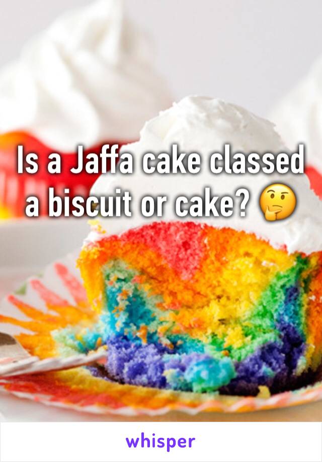Is a Jaffa cake classed a biscuit or cake? ðŸ¤”