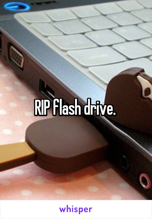 RIP flash drive. 