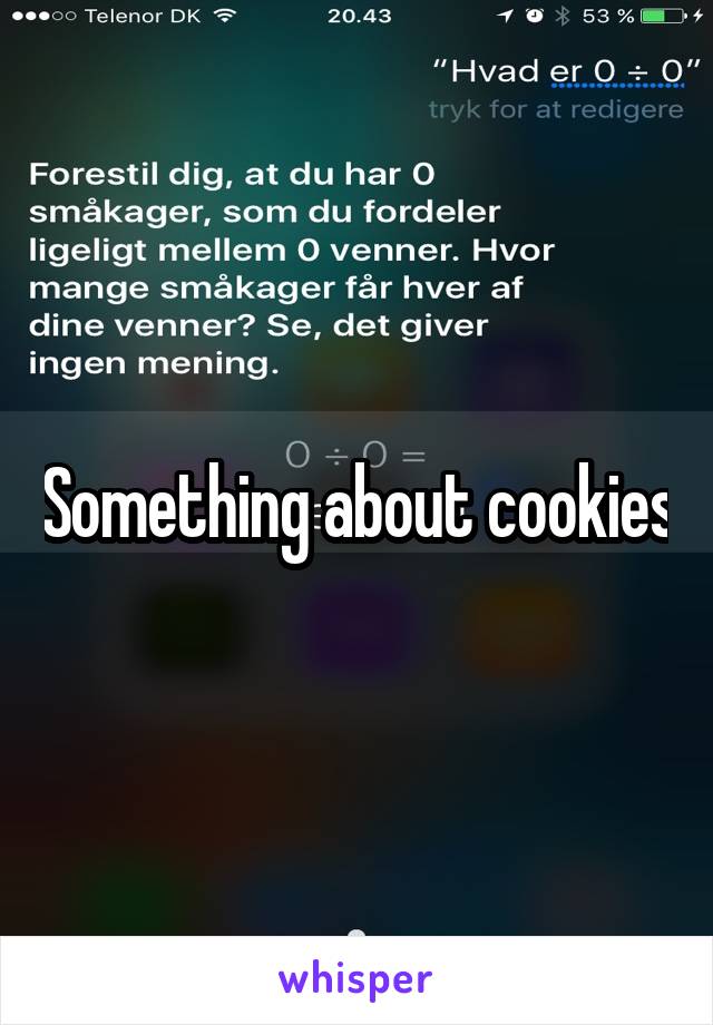 Something about cookies