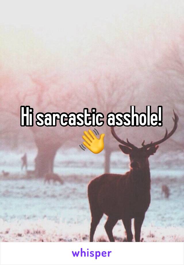 Hi sarcastic asshole! 
👋 
